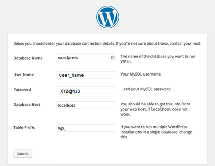 Changing database prefix