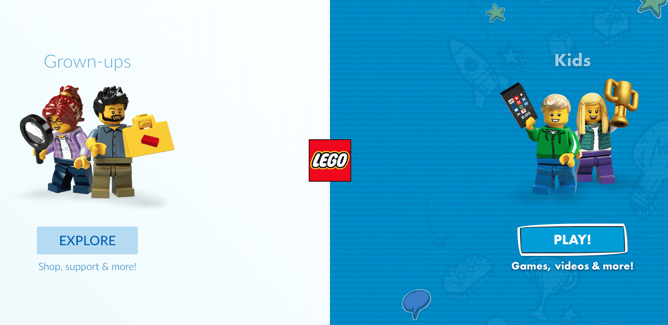 Lego UK website