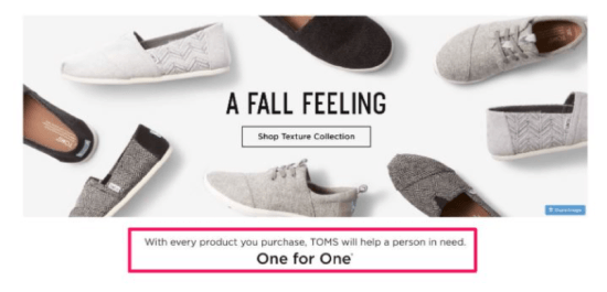 Toms Shoes campaign example