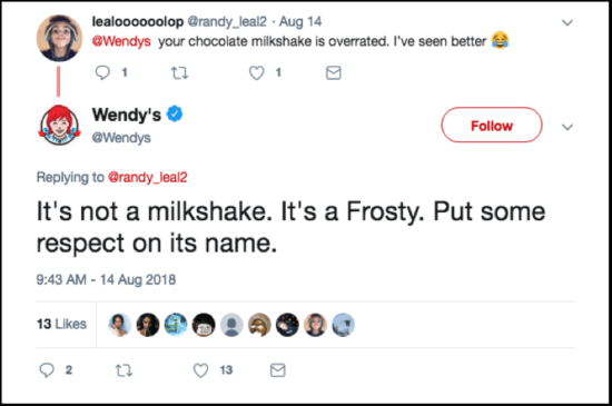 Wendy's tweet 1